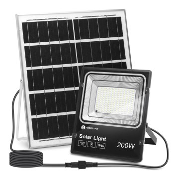 Aigostar - LED Прожектор з регулюванням яскравості на сонячній батареї LED/200W/3,2V IP66 + пульт дистанційного керування