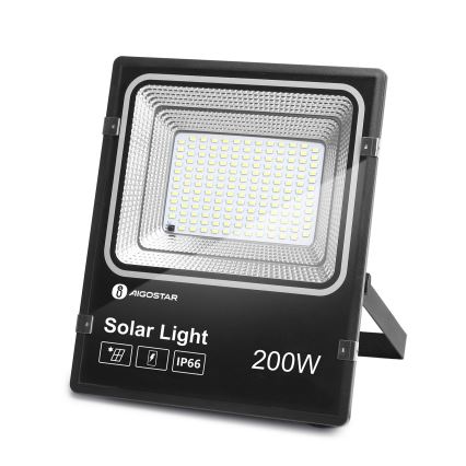 Aigostar - LED Прожектор з регулюванням яскравості на сонячній батареї LED/200W/3,2V IP66 + пульт дистанційного керування