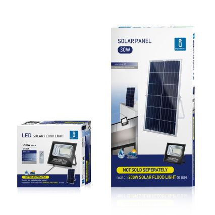 Aigostar - LED Прожектор з регулюванням яскравості на сонячній батареї LED/200W/3,2V IP67 + пульт дистанційного керування