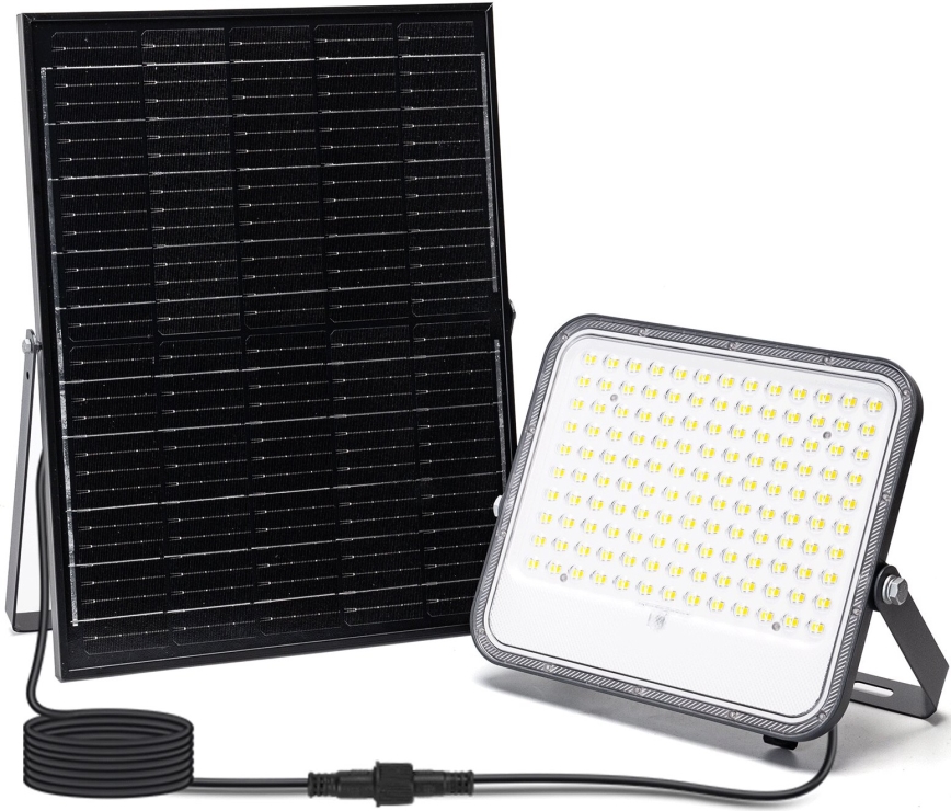 Aigostar - LED Прожектор з регулюванням яскравості на сонячній батареї LED/200W/3,4V 3000/4000/6500K IP66 + пульт дистанційного керування