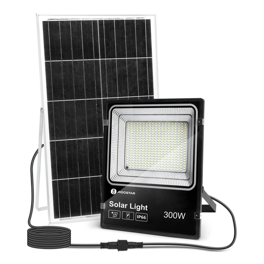 Aigostar - LED Прожектор з регулюванням яскравості на сонячній батареї LED/300W/3,2V IP66 + пульт дистанційного керування