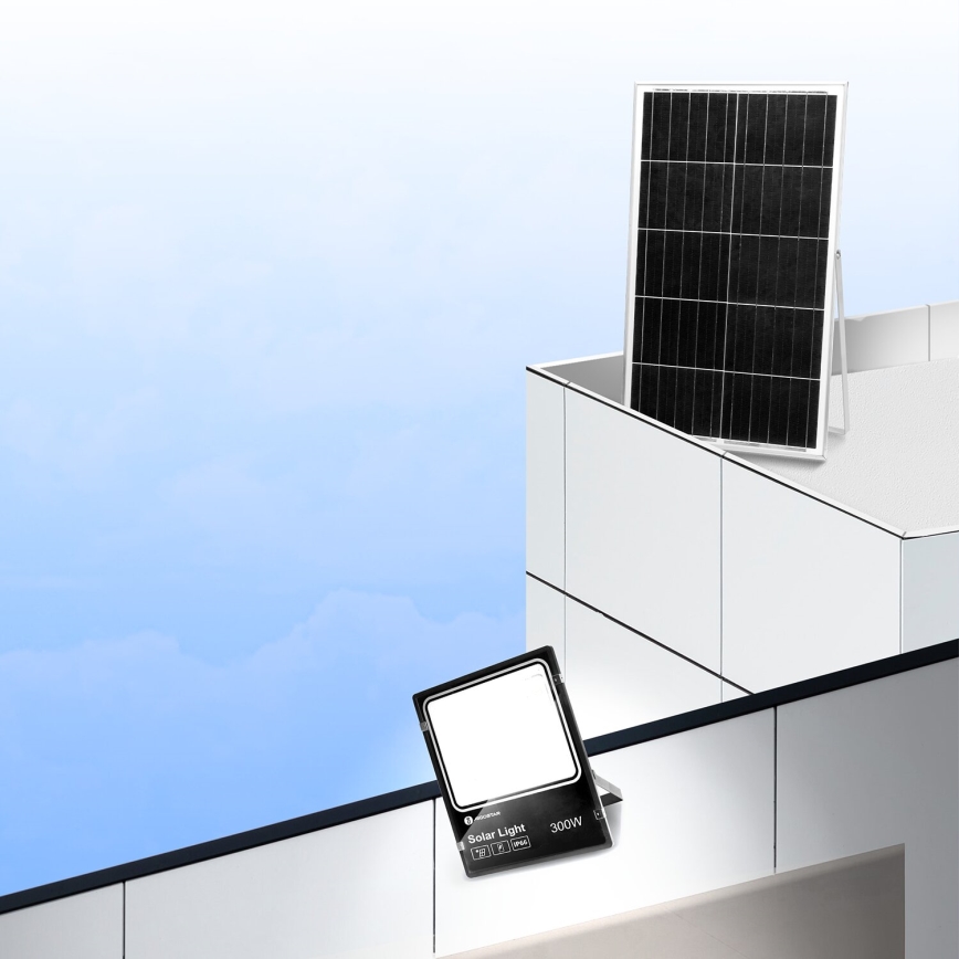 Aigostar - LED Прожектор з регулюванням яскравості на сонячній батареї LED/300W/3,2V IP66 + пульт дистанційного керування