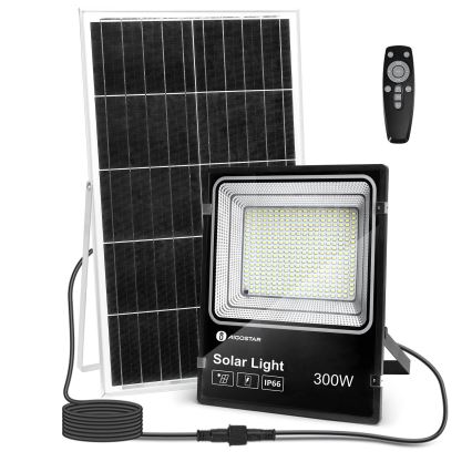Aigostar - LED Прожектор з регулюванням яскравості на сонячній батареї LED/300W/3,2V IP66 + пульт дистанційного керування