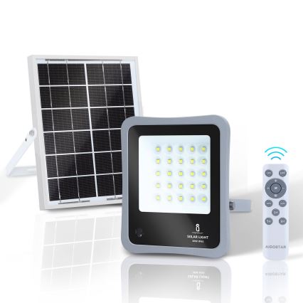 Aigostar - LED Прожектор з регулюванням яскравості на сонячній батареї LED/30W/3,2V 20000 mAh IP67 + пульт ДК