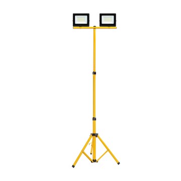 Aigostar - LED-прожектор зі штативом 2xLED/30W/230V 6500K IP65 помаранчевий/чорний