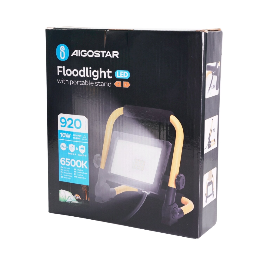 Aigostar - LED Прожектор зі стійкою LED/10W/230V 6500K IP65