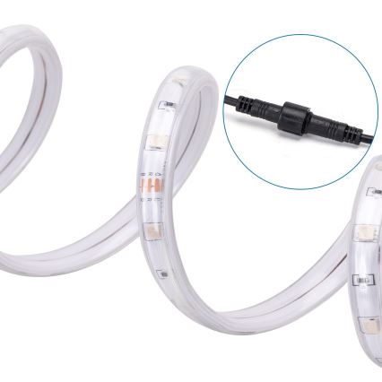 Aigostar - LED RGB Cтрічка на сонячній батареї з регулюванням яскравості LED/5W/3,2V 5+2м IP65 4000 mAh + пульт дистанційного керування