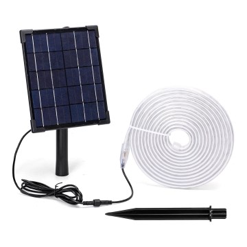 Aigostar - LED RGB Cтрічка на сонячній батареї з регулюванням яскравості LED/5W/3,2V 5+2м IP65 + пульт дистанційного керування