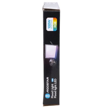 Aigostar - RGB LED диммируемый прожектор, 100 Вт/230 В, IP65, с пультом дистанционного управления