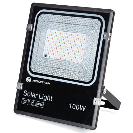 Aigostar - Світлодіодний RGB сонячний прожектор з регулюванням яскравості LED/100W/3,2V IP66 + дистанційне керування