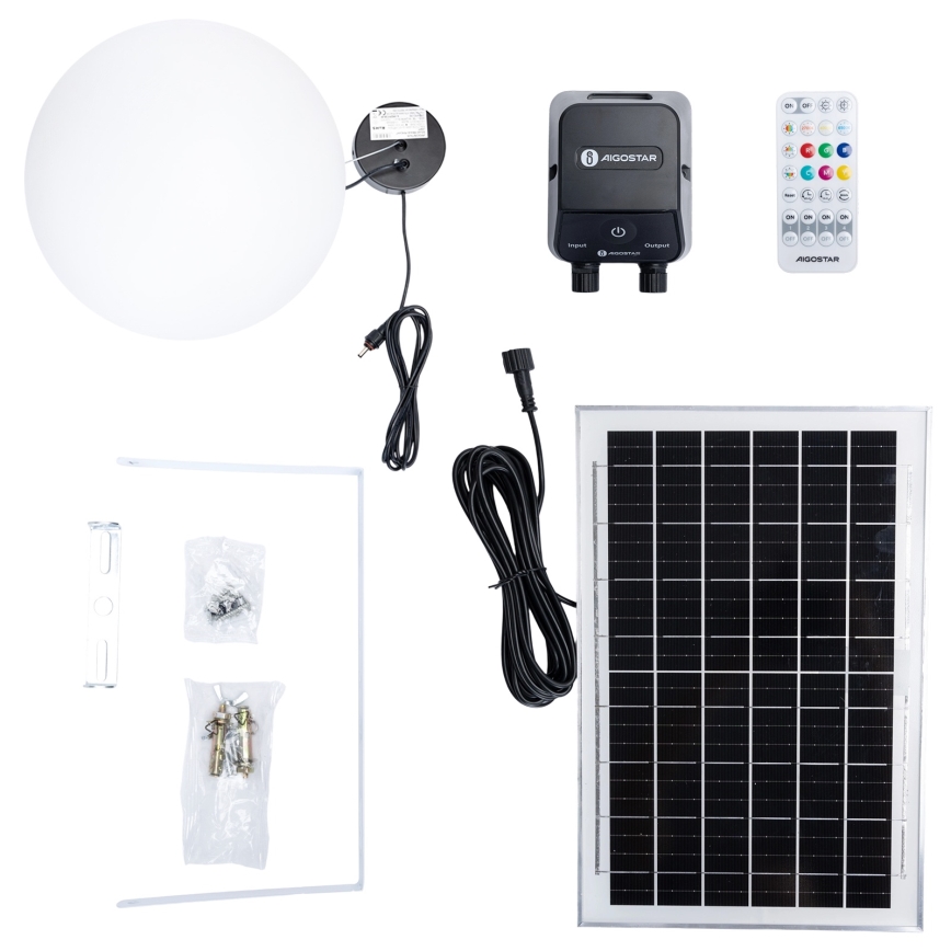 Aigostar - LED RGB Люстра на сонячній батареї з регулюванням яскравості MESH LED/5W/3,7V 8000 mAh 2700K-6500K IP65 діаметр 30 см