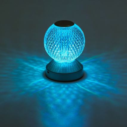 Aigostar - LED RGB Настільна акумуляторна лампа з регулюванням яскравості LED/1W/5V 1800mAh 13,5 см + пульт дистанційного керування