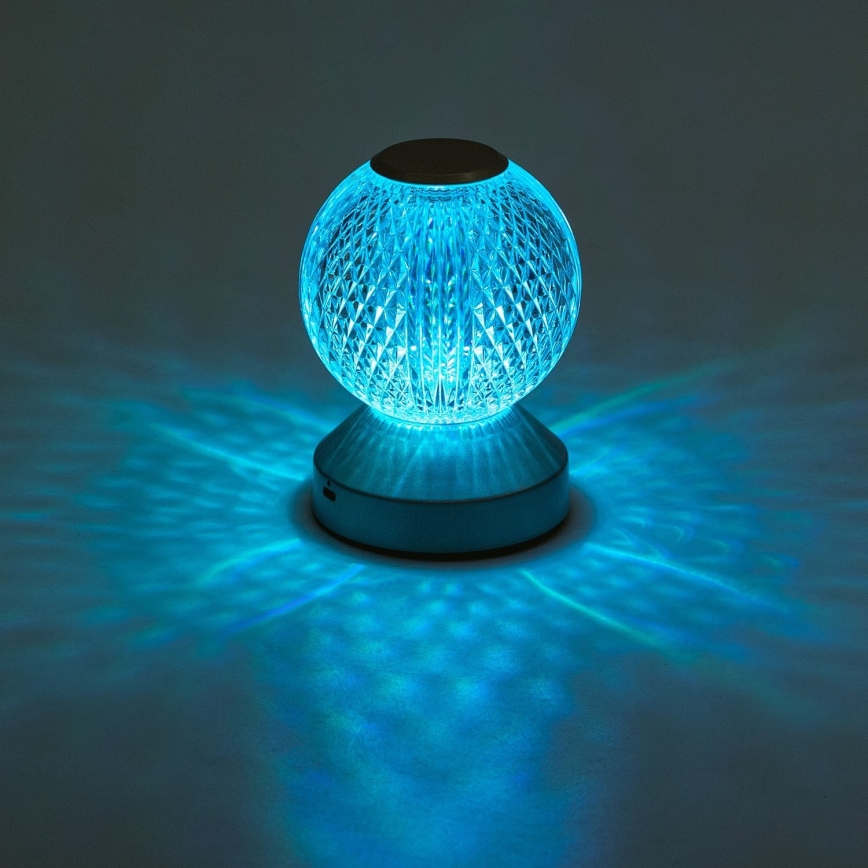 Aigostar - LED RGB Настільна акумуляторна лампа з регулюванням яскравості LED/1W/5V 1800mAh 13,5 см + пульт дистанційного керування