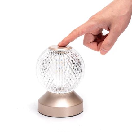 Aigostar - LED RGB Настільна акумуляторна лампа з регулюванням яскравості LED/1W/5V 1800mAh 13,5 см + пульт дистанційного керування