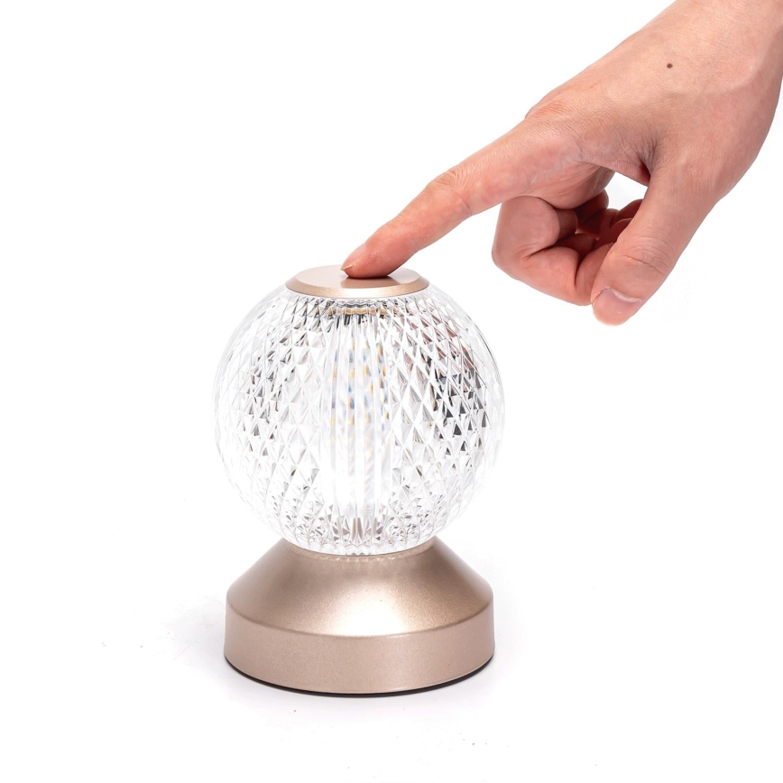Aigostar - LED RGB Настільна акумуляторна лампа з регулюванням яскравості LED/1W/5V 1800mAh 13,5 см + пульт дистанційного керування