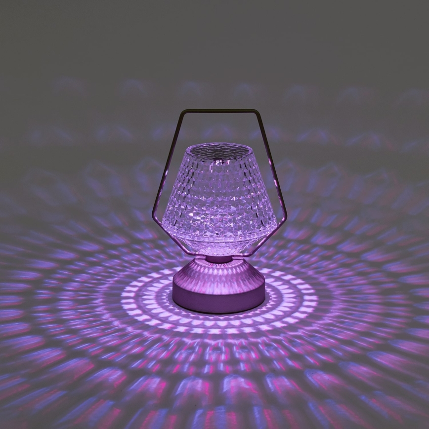 Aigostar - LED RGB Настільна акумуляторна лампа з регулюванням яскравості LED/1W/5V 1800mAh 20 см + пульт дистанційного керування