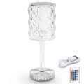 Aigostar - LED RGB Настільна акумуляторна лампа з регулюванням яскравості LED/1W/5V 1800mAh 26 см + пульт дистанційного керування