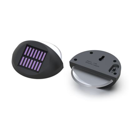 Aigostar - LED RGB Настінний світильник на сонячній батареї LED/1W/1,2V чорний IP44