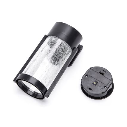 Aigostar - LED RGB Настінний світильник на сонячній батареї LED/2W/1,2V чорний IP44