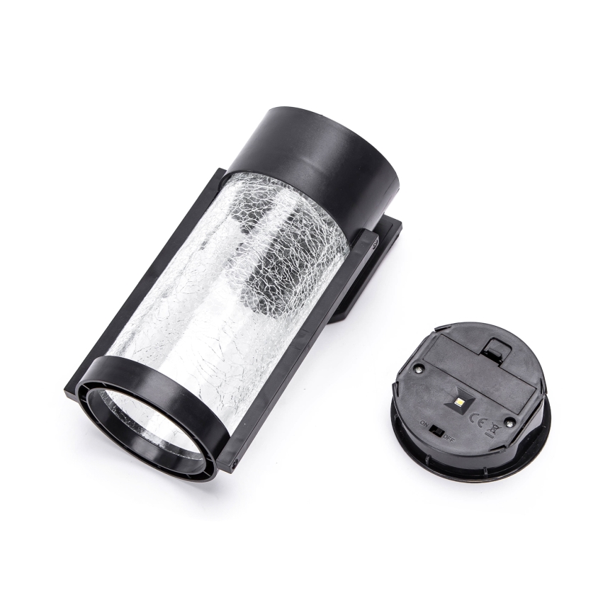 Aigostar - LED RGB Настінний світильник на сонячній батареї LED/2W/1,2V чорний IP44