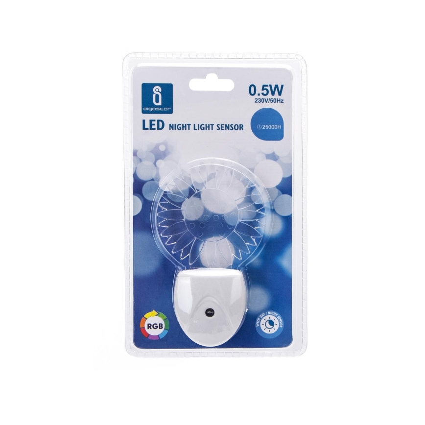Aigostar - LED RGB нічник з датчиком LED/0,5 Вт/230 В сонце