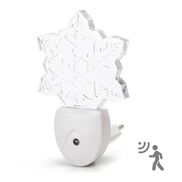Aigostar - LED RGB Нічний світильник з датчиком LED/0,5W/230V сніжинка
