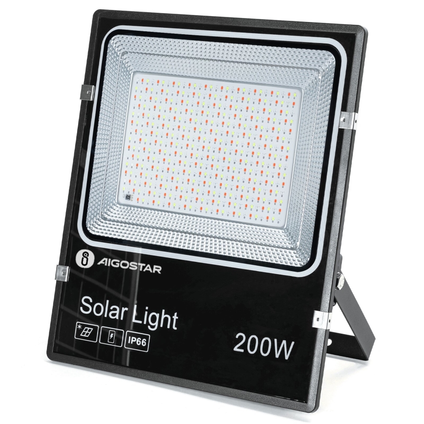 Aigostar - LED RGB Прожектор з регулюванням яскравості на сонячній батареї LED/200W/3,2V IP66 + пульт дистанційного керування