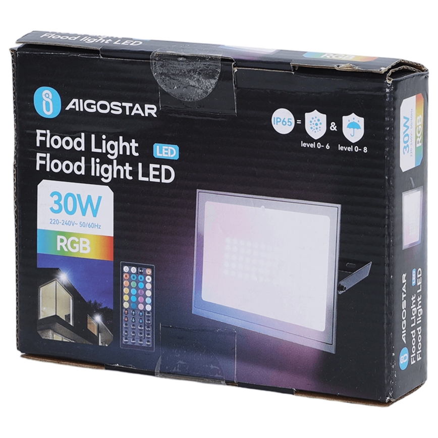 Aigostar - Світлодіодний RGB димований прожектор LED/30W/230V IP65 + пульт дистанційного керування