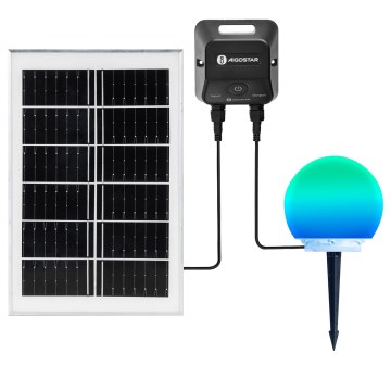 Aigostar - LED RGB регульована зовнішня лампа MESH LED/20W/3,7V 4000mAh 2700-6500K IP65 діаметр 15 см