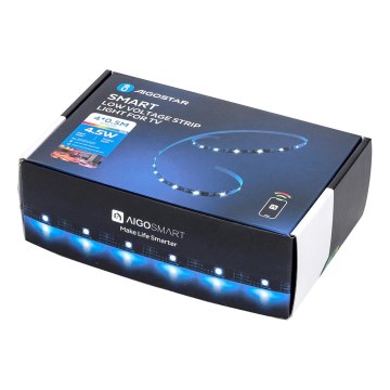 Aigostar - LED RGB Розумна стрічка з регулюванням яскравості 4x0,5м LED/4,5W/5V Wi-Fi + пульт дистанційного керування