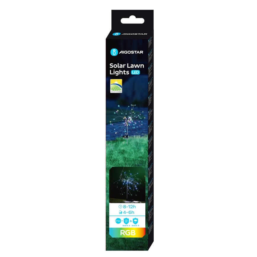 Aigostar - Світлодіодний RGB сонячний світильник LED/0,03W/1,2V IP44 300 mAh