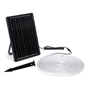 Aigostar - LED RGB Стрічка на сонячній батареї з регулюванням яскравості LED/10W/3,2V 10 м IP65 + пульт дистанційного керування