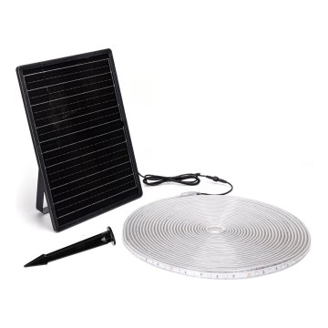 Aigostar - LED RGB Стрічка на сонячній батареї з регулюванням яскравості LED/20W/3,2V 20 м IP65 + пульт дистанційного керування