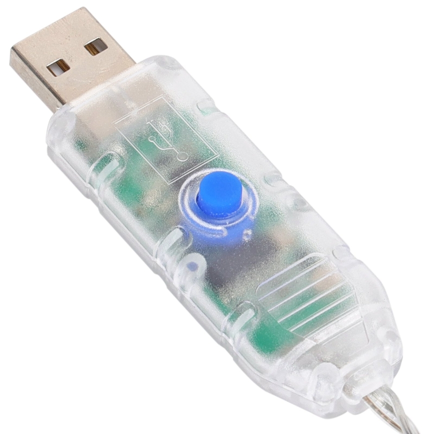 Aigostar - LED RGBIC декоративна гірлянда 25 світлодіодів/5 Вт/USB 10 м багатобарвна