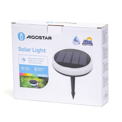 Aigostar - Світильник сонячний LED RGBIC LED/0,6W/3,7V IP65 2000 mAh