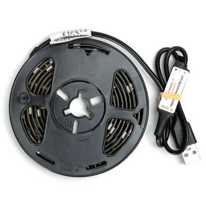 Aigostar - LED RGBIC світлодіодна стрічка з регулюванням яскравості 2m LED/4,9W/5V + пульт дистанційного керування