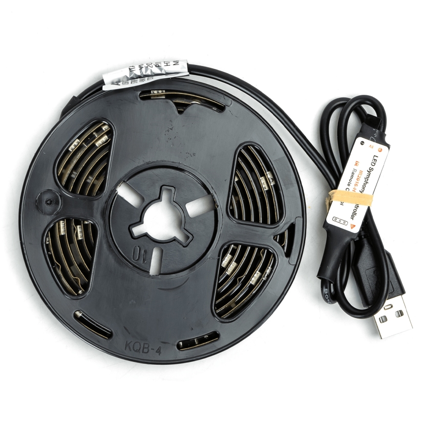 Aigostar - LED RGBIC світлодіодна стрічка з регулюванням яскравості 2m LED/4,9W/5V + пульт дистанційного керування