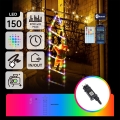 Aigostar - LED RGBICW Розумна зовнішня різдвяна декорація MESH 150×LED/230 В 3 м IP44 + пульт дистанційного керування