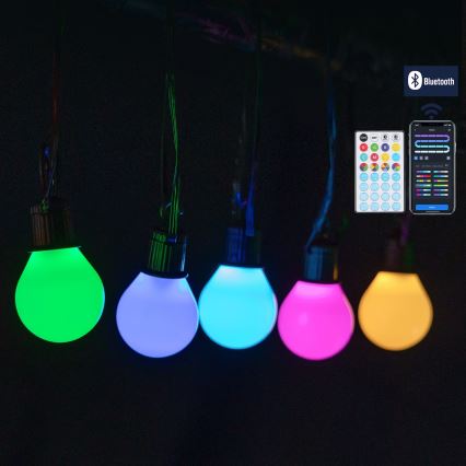 Aigostar - LED RGBICW умная уличная гирлянда MESH, 25 светодиодов, 5 м, IP44 + пульт дистанционного управления