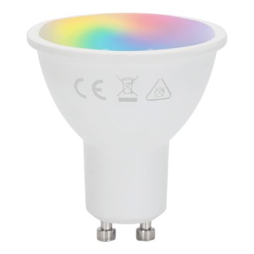 Aigostar - LED RGBW Диммируемая лампа GU10/4,8W/230V 3000K + пульт дистанционного управления