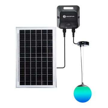 Aigostar - LED RGBW диммируемая солнечная подвесная люстра MESH LED/5 Вт/3,7 В 8000 mAh 2700K-6500K IP65 Ø 30 см