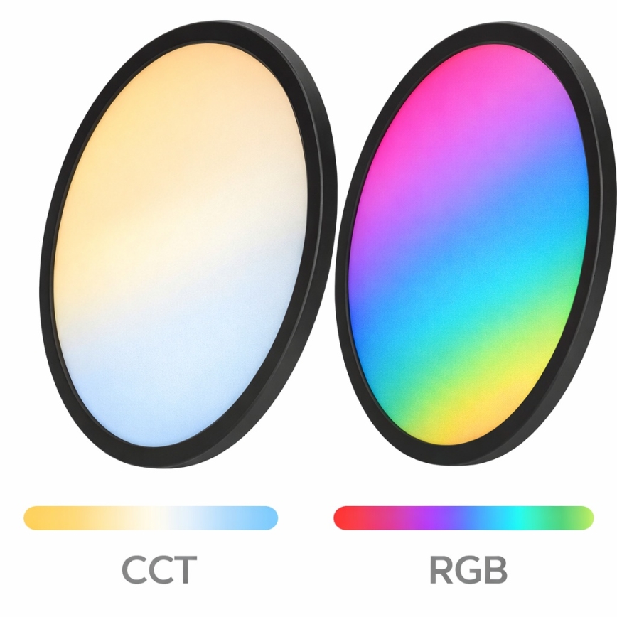 Aigostar - LED RGBW стельовий світильник MESH зі змінною яскравістю LED/36W/230V 3000-6500K чорний + пульт дистанційного керування