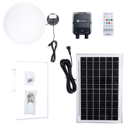 Aigostar - LED RGBW Люстра на сонячній батареї з регулюванням яскравості MESH LED/35W/3,7V 8000 mAh 2700K-6500K IP65 діаметр 50 см