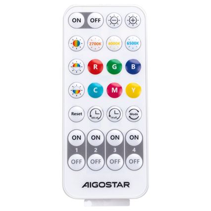 Aigostar - LED RGBW Настінний світильник з регулюванням яскравості MESH Smart LED/8W/230V + пульт дистанційного керування