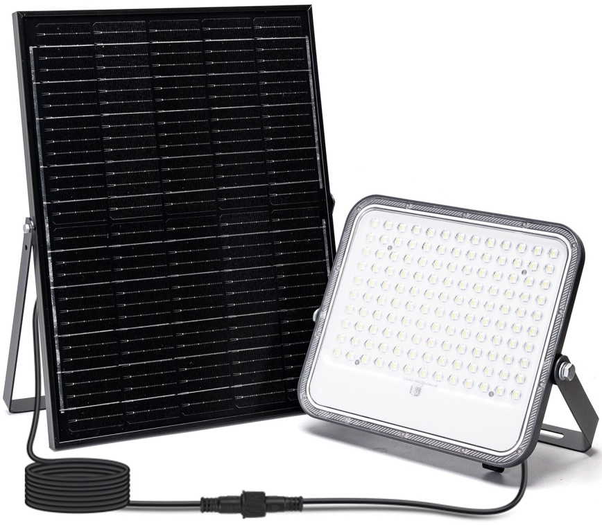 Aigostar - LED RGBW Прожектор з регулюванням яскравості на сонячній батареї LED/200W/3,4V IP66 + пульт дистанційного керування