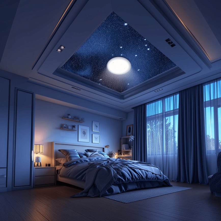 Aigostar - LED RGBW Стельовий світильник для ванної з регулюванням яскравості MESH Smart LED/12W/230V IP44 + пульт дистанційного керування