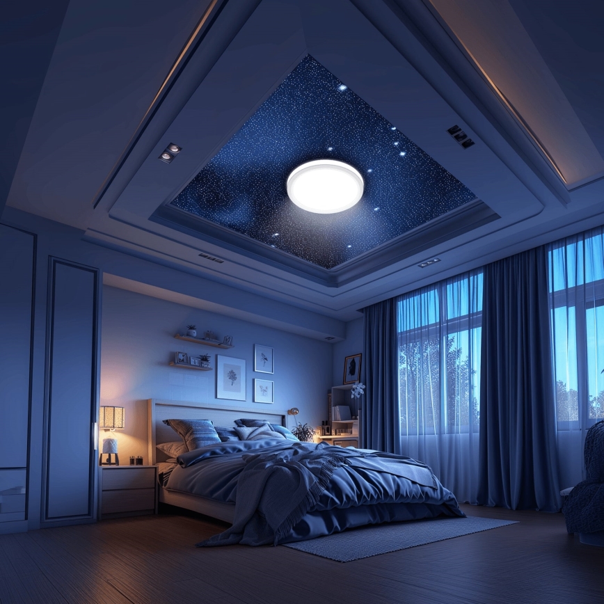 Aigostar - LED RGBW Стельовий світильник для ванної з регулюванням яскравості MESH Smart LED/24W/230V 3000-6500K IP44 + пульт дистанційного керування
