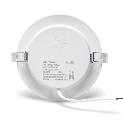 Aigostar - LED RGBW Стельовий вбудований світильник з регулюванням яскравості LED/9W/230V 2700-6500K діаметр 14,5 см Wi-Fi