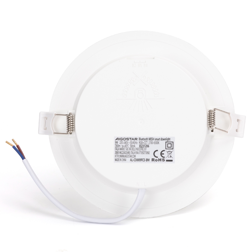 Aigostar - LED RGBW Вбудований стельовий світильник для ванної з регулюванням яскравості MESH Smart LED/9W/230V 2700-6500K IP44