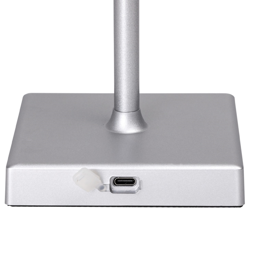 Aigostar - LED RGBW Вулична акумуляторна настiльна лампа з регулюванням яскравостi LED/4W/5V 3600mAh білий/матовий хром IP54